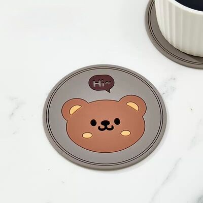 Set x 4 Posas Vasos de Silicona con Exhibidor Oso