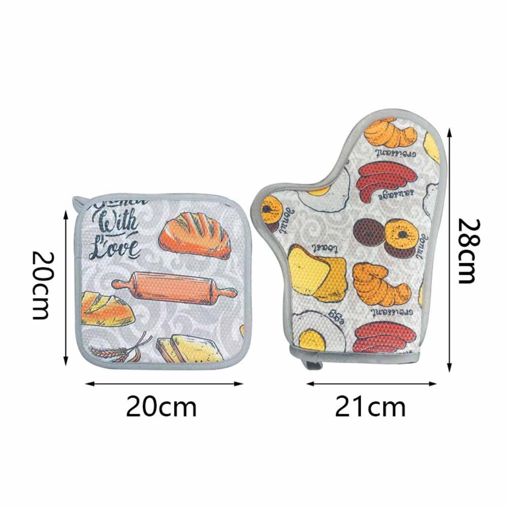 Set de Agarradera y Manopla Food Diner - 2pzas