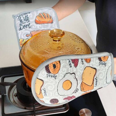 Set de Agarradera y Manopla Food Diner - 2pzas