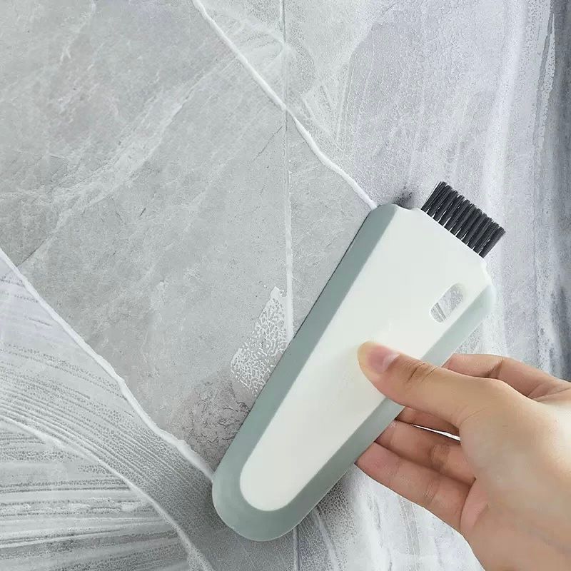 Cepillo Limpiador con Raspador de Silicona Blanco