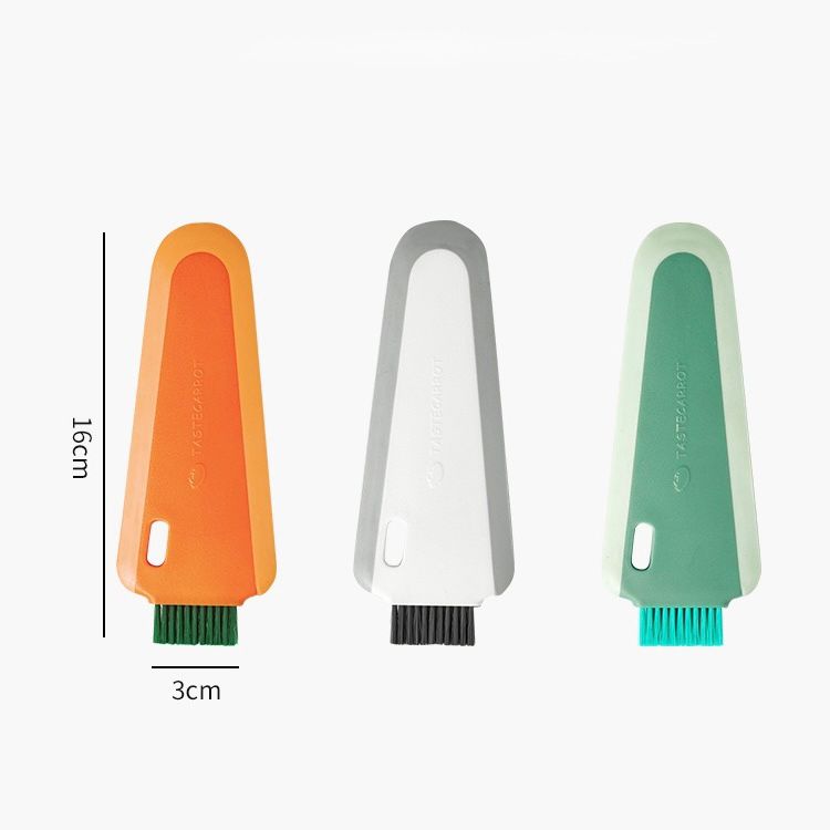 Cepillo Limpiador con Raspador de Silicona Blanco