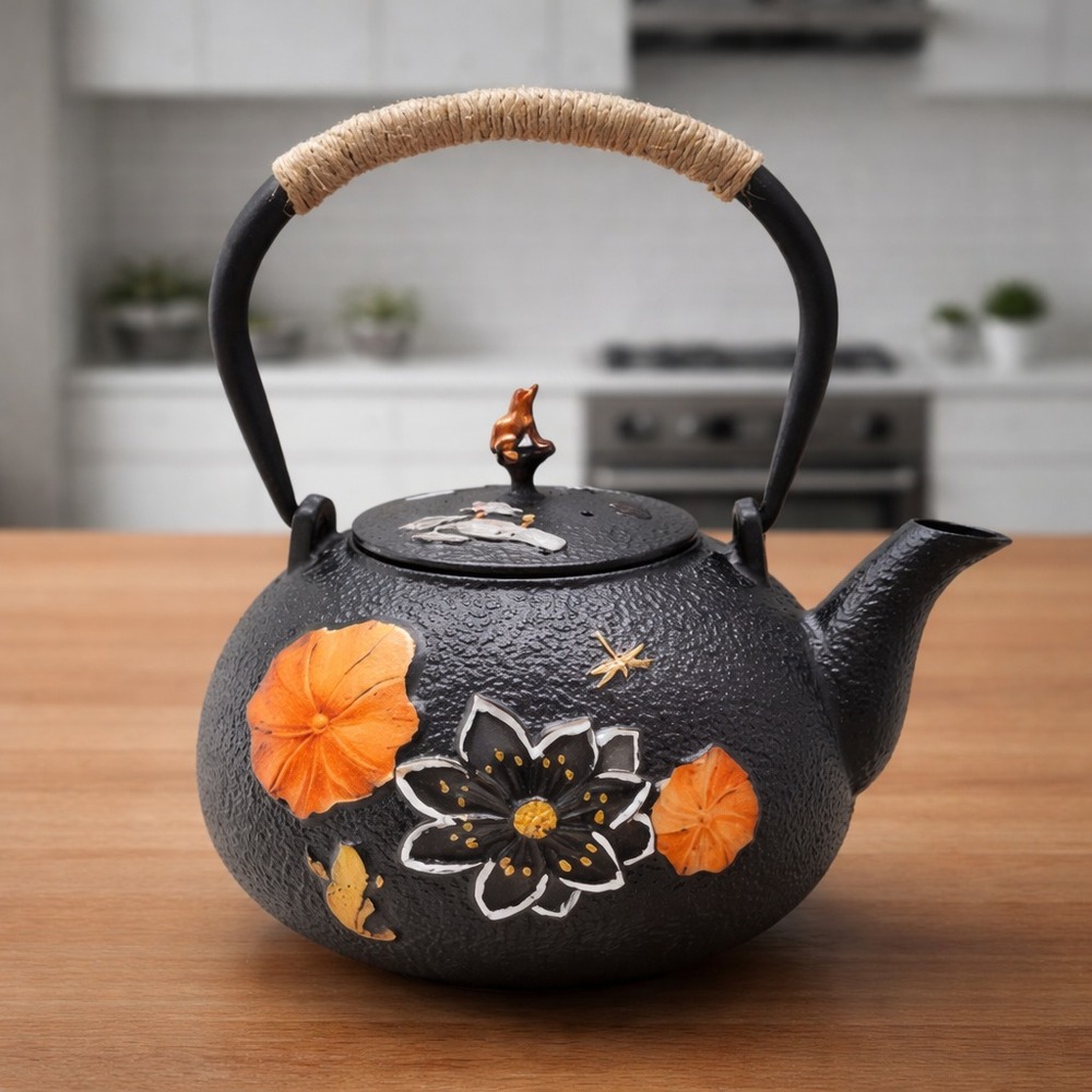 Tetera de Hierro Fundido + Infusor Diseño Indian