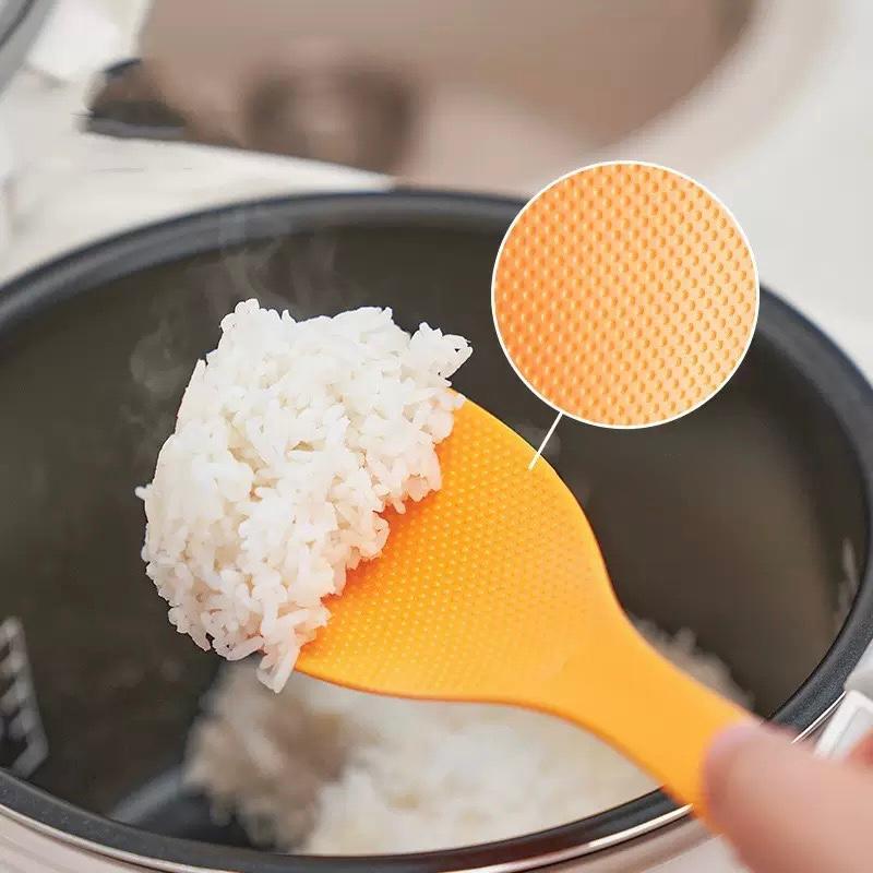 Cuchara/Pala Arrocera Con Apoyo Naranja