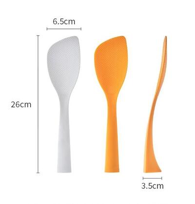 Cuchara/Pala Arrocera Con Apoyo Naranja