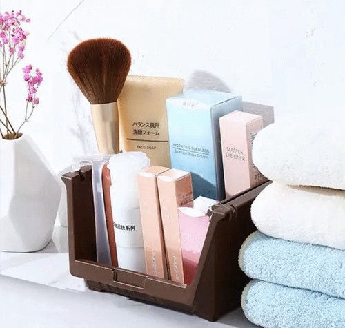 Mini Organizador Apilable Bajo Marrón 1 unid