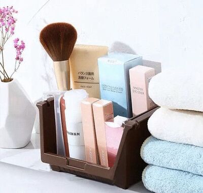 Mini Organizador Apilable Bajo Marrón 1 unid