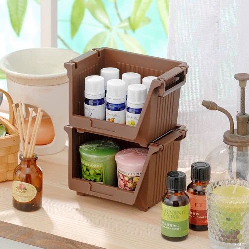 Mini Organizador Apilable Marrón Ancho 1 unid