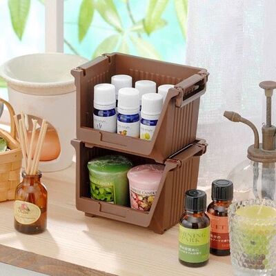 Mini Organizador Apilable Marrón Ancho 1 unid