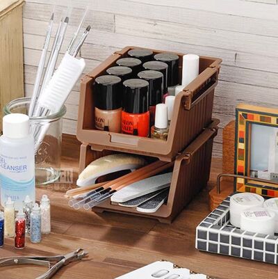 Mini Organizador Apilable Marrón Ancho 1 unid