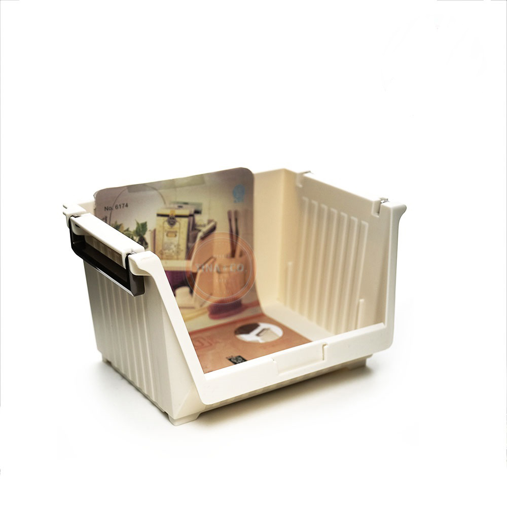 KM125 Mini Organizador Tsumu Apilable Cream Ancho