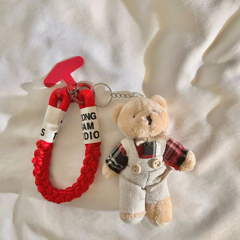 Correa Trenzado con Adaptador para Celular Oso Pareja Hombre