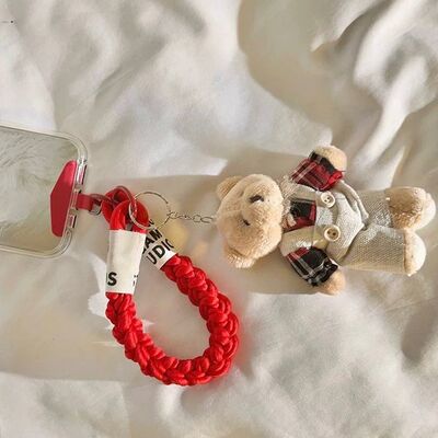 Correa Trenzado con Adaptador para Celular Oso Pareja Hombre