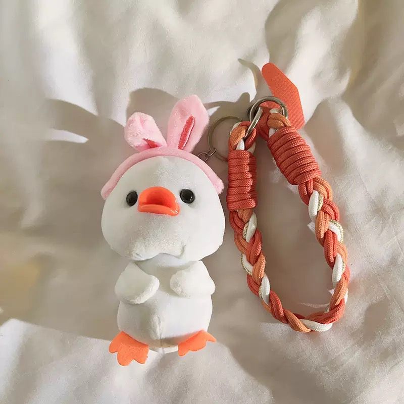 Correa Trenzado con Adaptador para Celular Pato Conejo