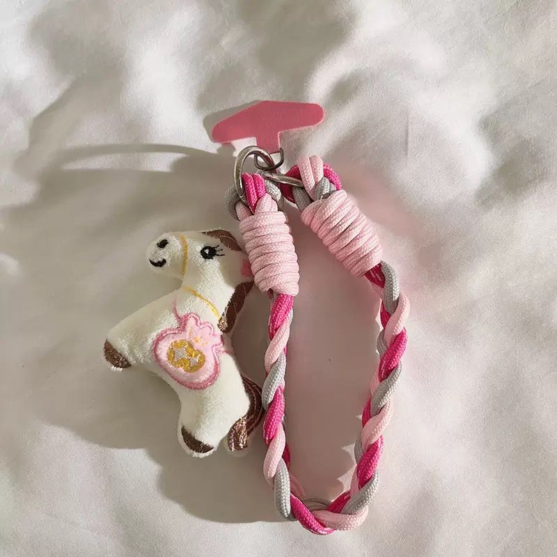 Correa Trenzado con Adaptador para Celular Caballo Blanco
