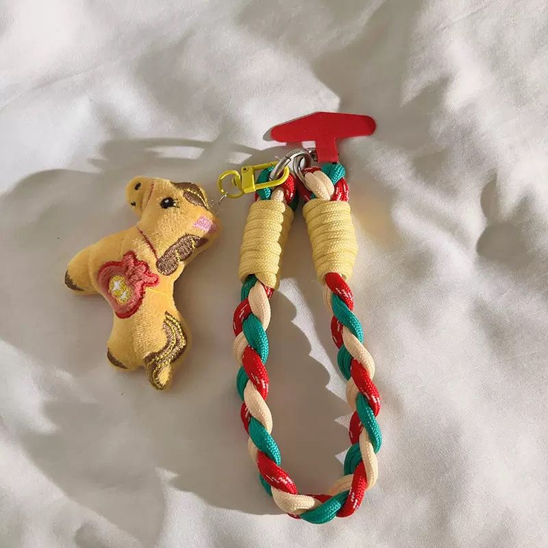 Correa Trenzado con Adaptador para Celular Caballo Amarillo