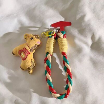 Correa Trenzado con Adaptador para Celular Caballo Amarillo