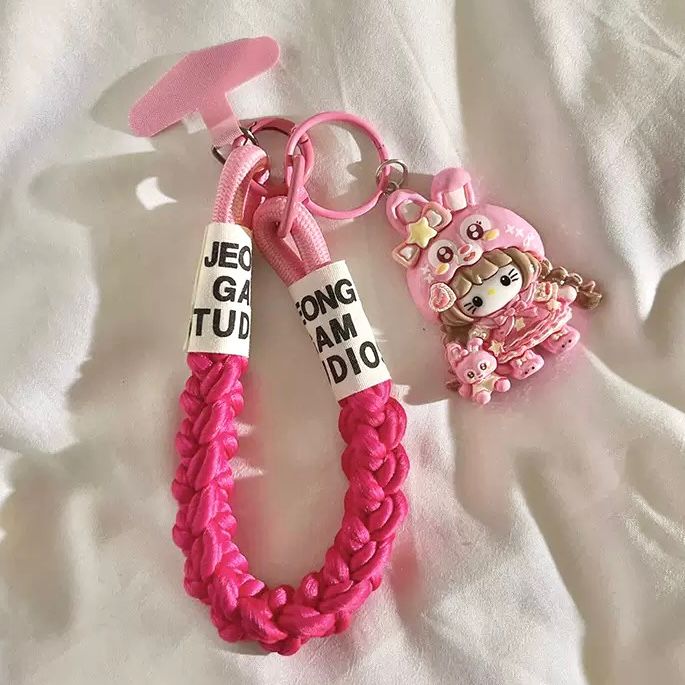 Correa Trenzado/Adaptador para Celular Hello kitty Conejo