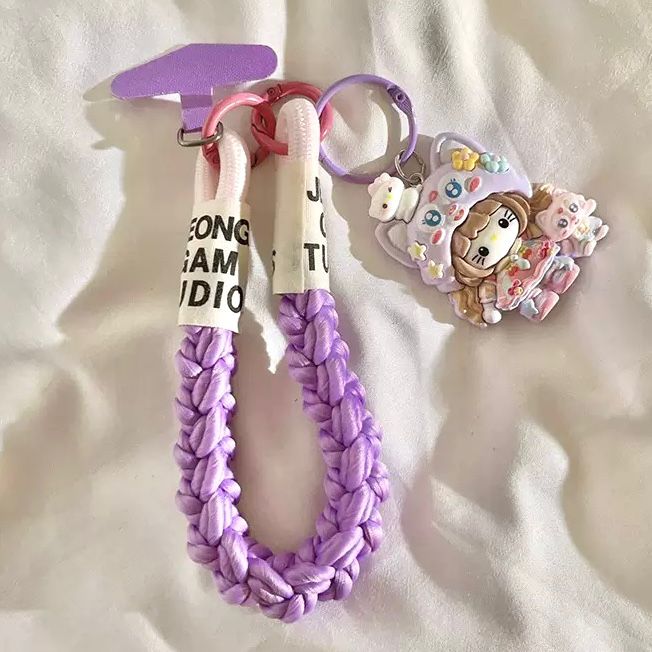 Correa Trenzado/Adaptador para Celular Hello kitty Gato