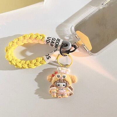 Correa Trenzado/Adaptador para Celular Hello kitty Gato