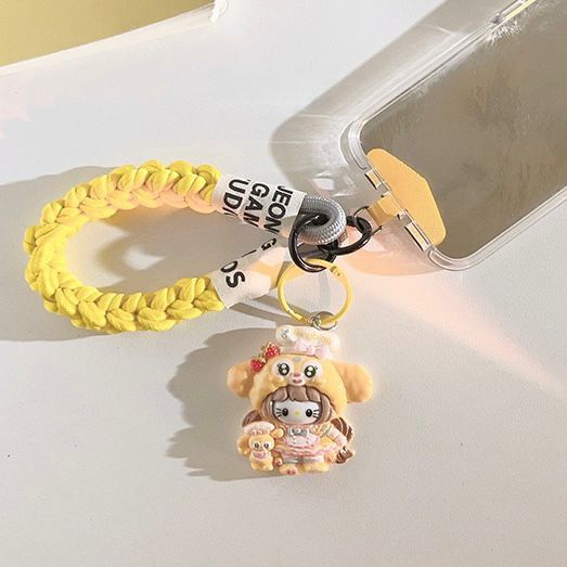 Correa Trenzado/Adaptador para Celular Hello kitty Perro