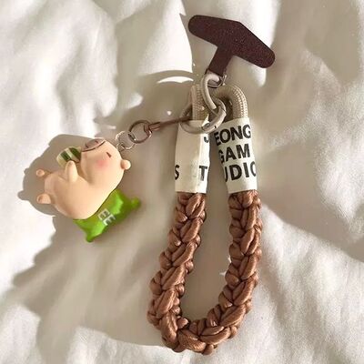 Correa Trenzado/Adaptador para Celular Capybara Café 5