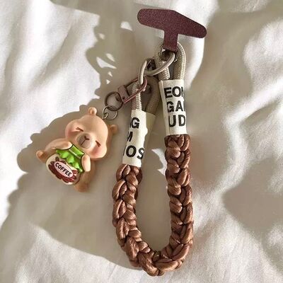 Correa Trenzado/Adaptador para Celular Capybara Café 6