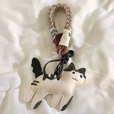 Correa Trenzado/Adaptador para Celular Gato Blanco