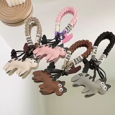 Correa Trenzado/Adaptador para Celular Gato Rosa