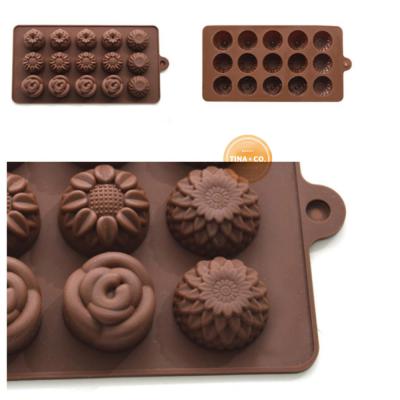 Molde De Chocolatería Flores 15U