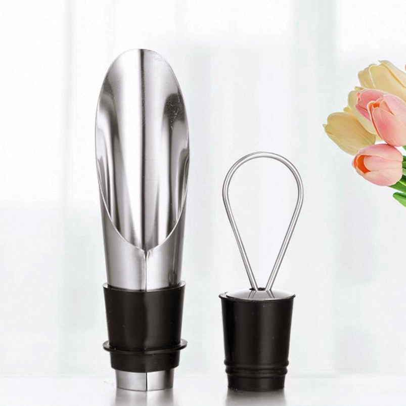 Tapón Vertedor de Vino de Acero Diseño Pétalo