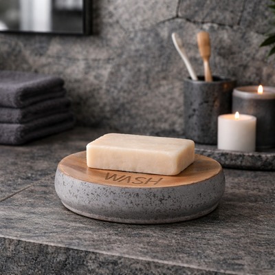 Jabonera Línea Grey Stone