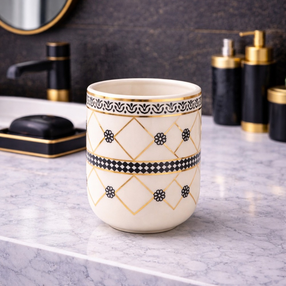 Vaso Portacepillos sin Divisiones Línea Diamond Flowers 