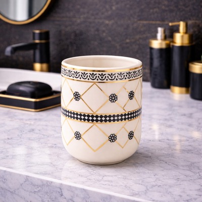 Vaso Portacepillos sin Divisiones Línea Diamond Flowers 