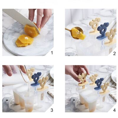 Molde de Helados Ice Box Mickey x4 paletas Azul