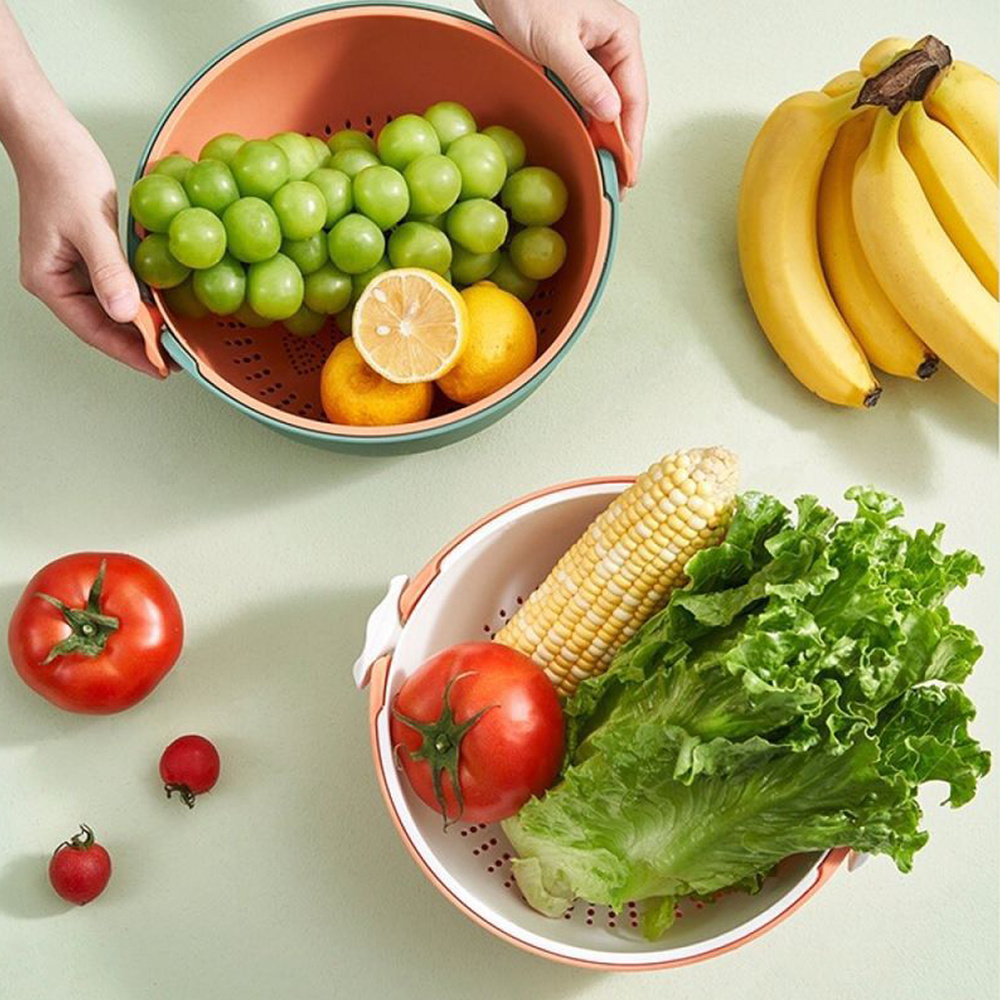 Escurridor de Frutas y Verduras Circular Naranja