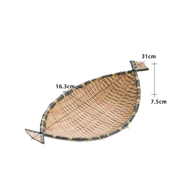 Plato con Agarradera de Melamina Diseño Bamboo