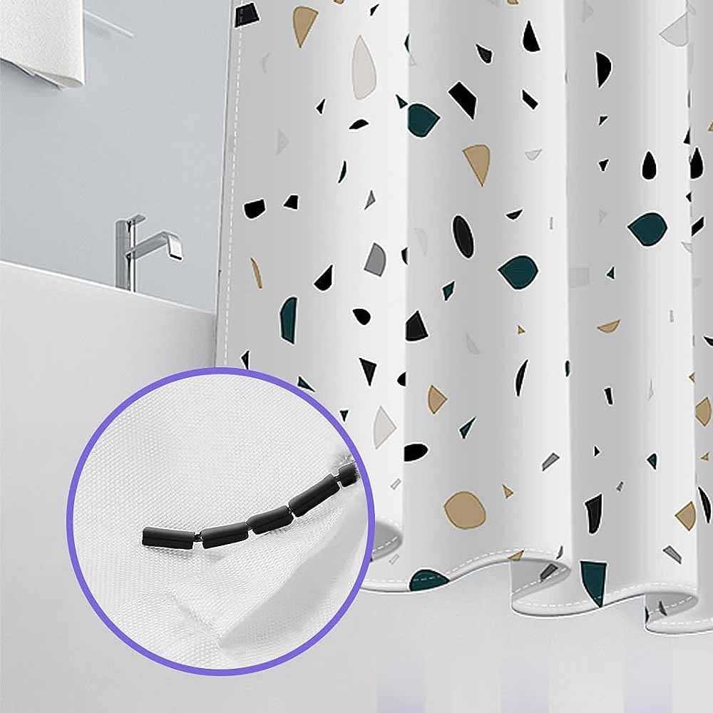Cortina de Ducha Impermeable/Lavable Línea Piedras Terrazo