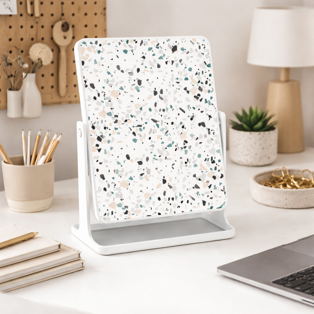 Espejo Cuadrado Línea Piedras Terrazo