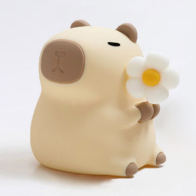 Lámpara Nocturna con Carga USB Capybara Flor