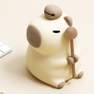 Lámpara Nocturna con Carga USB Capybara Mokugyo