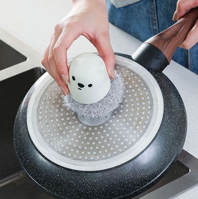 Esponja de Limpieza Desmontable Bear Blanco