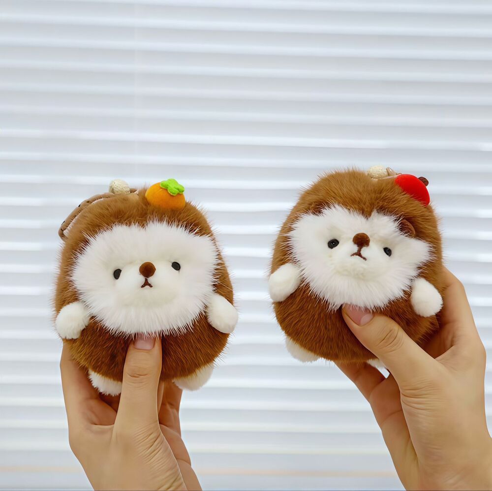 Colgante de Peluche Puercoespin Manzana