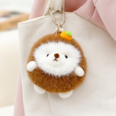 Colgante de Peluche Puercoespin Naranja