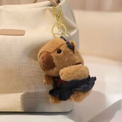  Colgante Peluche Capybara en Vestido 