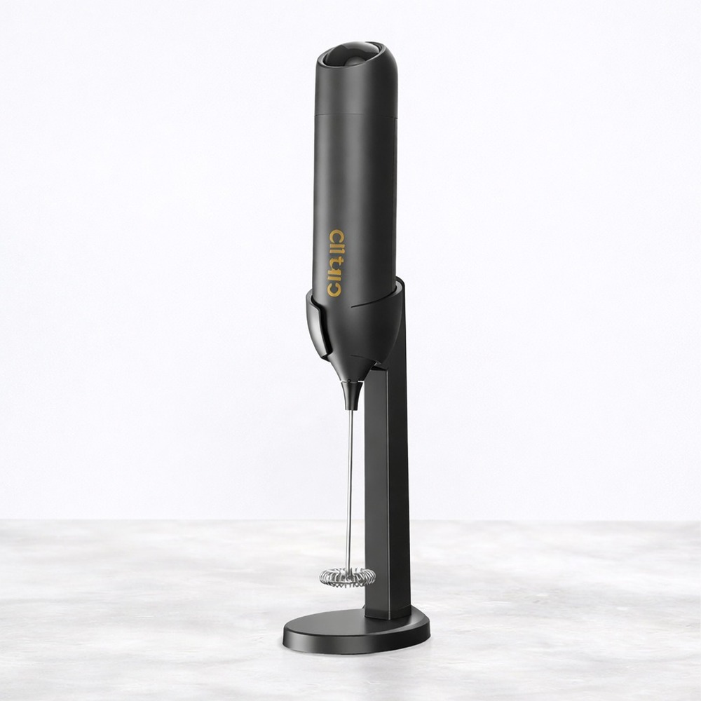 Batidor Eléctrico Espumador de Leche + Soporte y USB