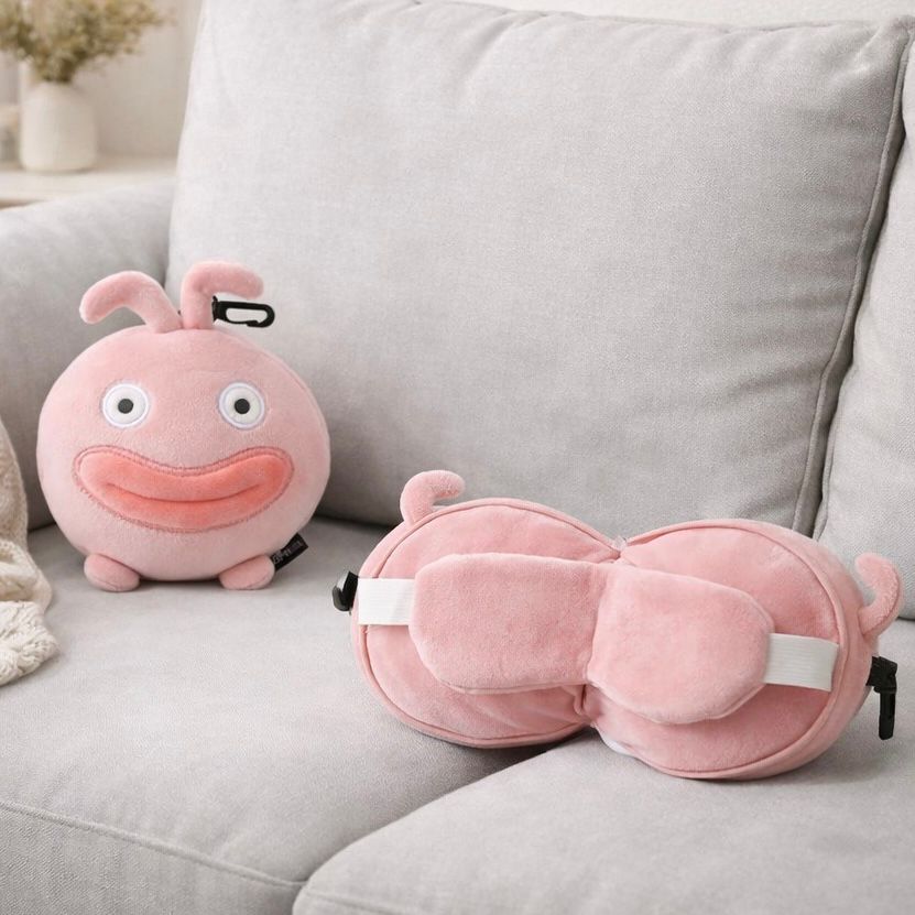 Conjunto Almohada & Antifaz Pink Monster