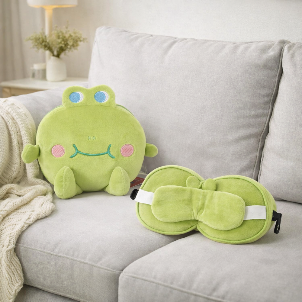 Conjunto Almohada & Antifaz Frog