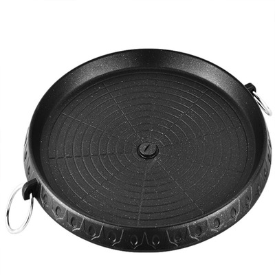 Plancha Estilo Coreano Redonda con Aros de Metal - Apto Horno/Hornalla