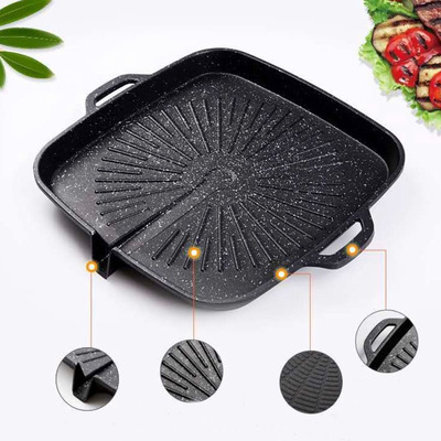 Plancha/Bandeja Estilo Coreano Cuadrada con Agarradero - Apto Horno/Hornalla