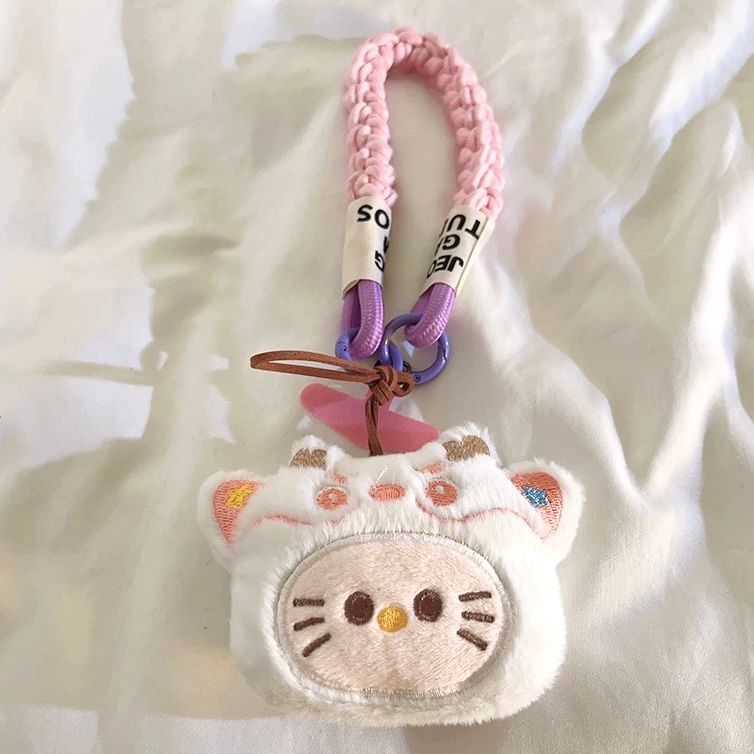 Correa Trenzado/Adaptador para Celular Hello Kitty Dragón